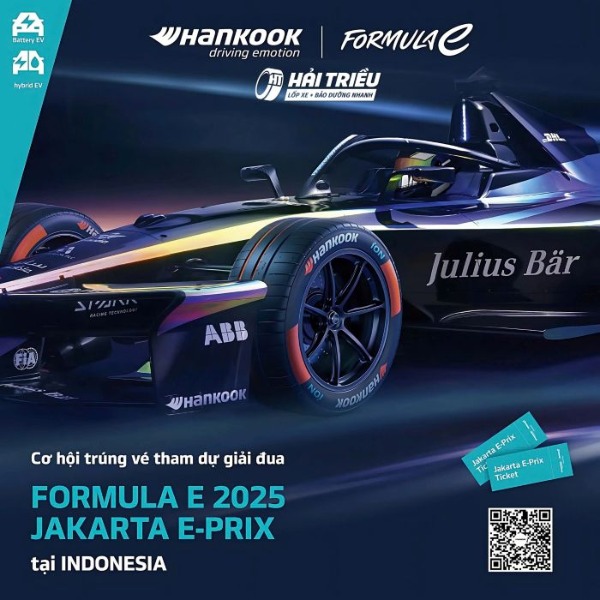 THAY LỐP HANKOOK – RINH NGAY VÉ XEM GIẢI ĐUA XE FORMULA E 2025 E-PRIX